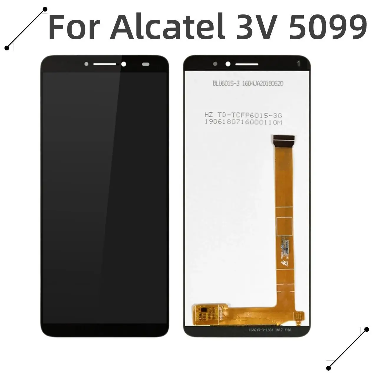 

6.0''For Alcatel 3V 5099 5099A 5099D 5099Y 5099U Complete LCD Display+Touch Digitizer Panel Glass Sensor Assembly Spare Parts