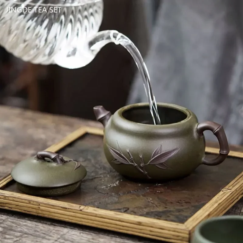 250ml High Quality Yixing Purple Clay Tea Pot Hand-carved Filter Tea Infuser Home Beauty Teapot Custom Chinese Zisha Teaware