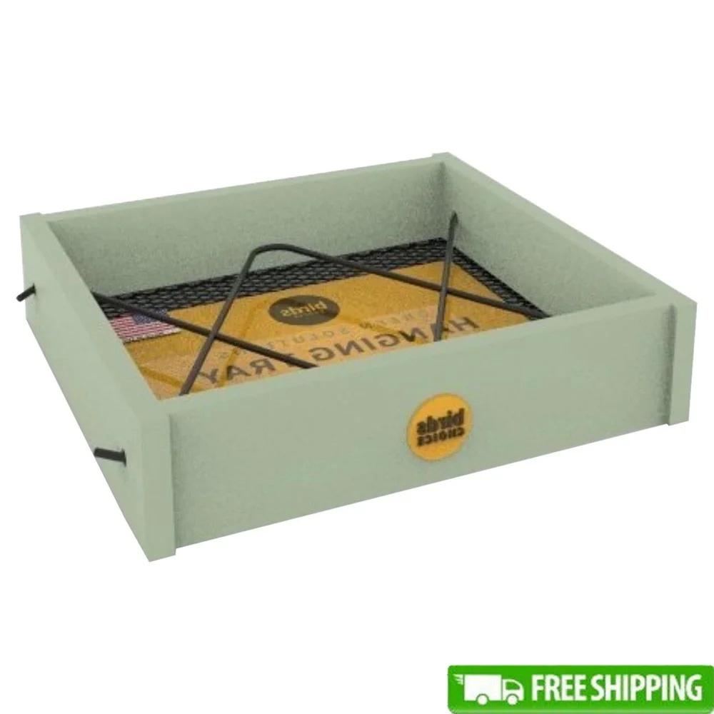 

Durable Eco-Friendly Bird Feeder Platform Recycled Poly Lumber Stainless Steel Hooks Maintenance-Free Easy Care Outdoor Feeding
