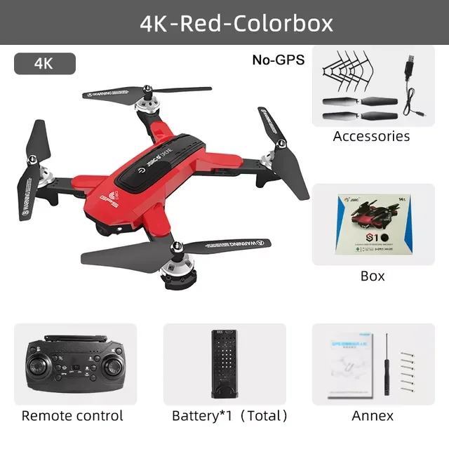 

GPS Drone Professional 4K HD Camera Aerial Photography Aircraft WiFi Foldable Smart Positioning RC Quadcopter Children's Gif