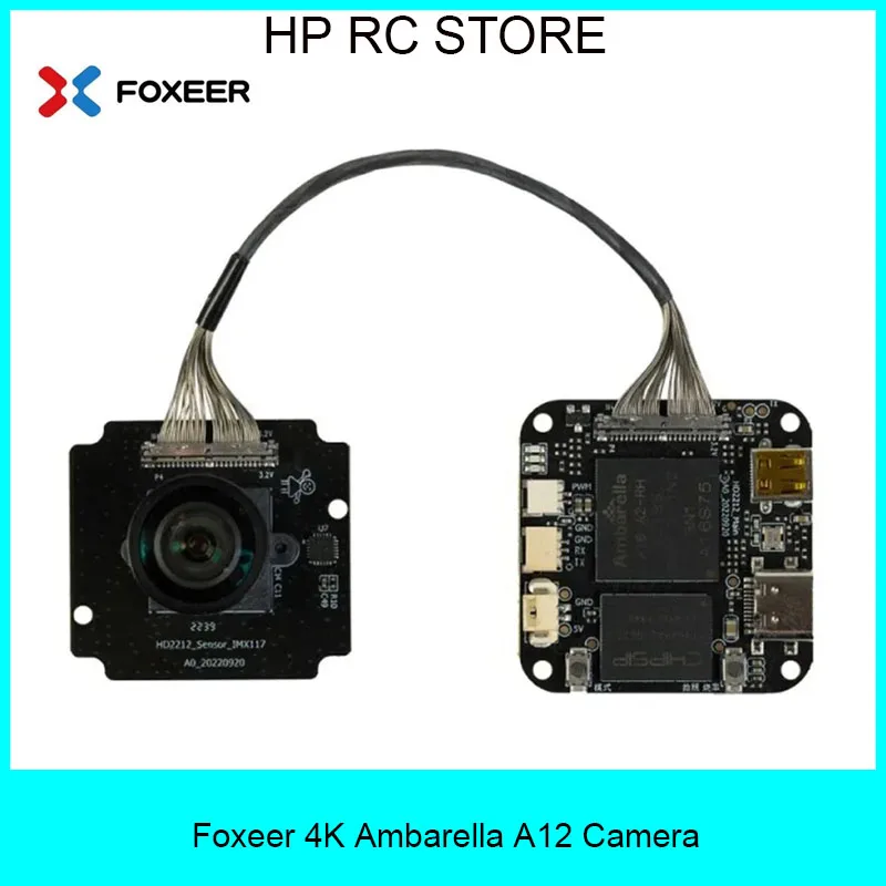 

Foxeer 4K Action Camera Ambarella A12 UAV PWM Remote Control WiFi Distortionless Lens TV out Micro HDMI FPV Herelink