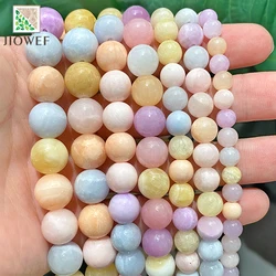 Smooth Beige Persian Jades Stone Round Loose Beads 6/8/10/12mm for Handmade Jewelry Making DIY Bracelets Earrings 15'' Strand