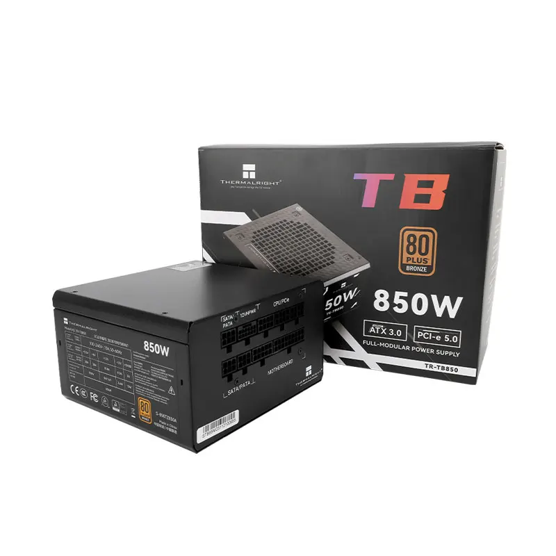 Thermalright High Quality PC ATX Power Supply New 850W PSU 24Pin High Efficiency Power Supply 12CM Computer Quiet Power Supply