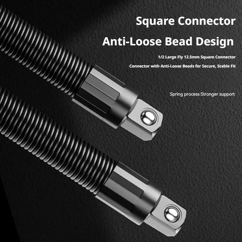 Flexible Socket Ratchet Wrench Extension Bar Motor Repair Tool 1/2Inch Driver Flexible Socket Extension Bar Wrench Extension Rod