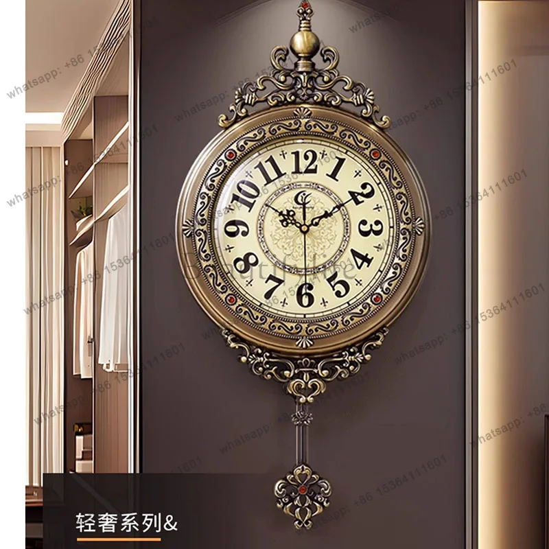 PG Art Mural Luxury Wall Clocks Digital Vintage Interior Aesthetic Design Creative Wall Watch Quartz Nordic Wanduhr Home Decor