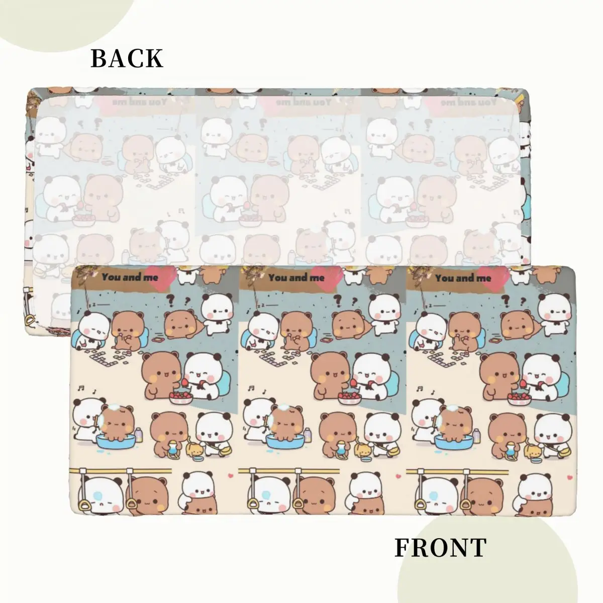 Bear And Panda Bubu Dudu Customized Rectangular Tablecloth Waterproof Table Cover for Dining Events Table Cloth