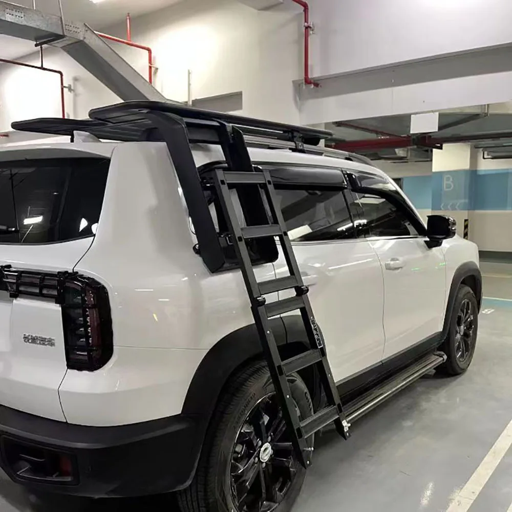 For Great Wall Haval  DARGO 2020-2023 Aluminum Alloy Roof side ladder Car rear window folding ladder  Modification accessories