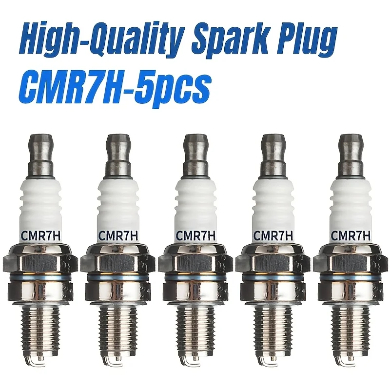 KIVO CMR7H Spark Plugs 5 Pack Four Stroke Engine Parts Replacement for Stihl Honda RedMax Grass Cutter Lawnmower Garden Tools