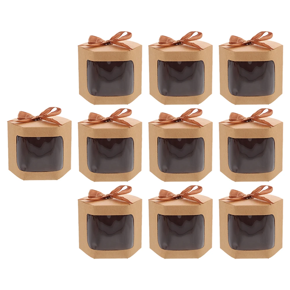 

10pcs Gift Bowknot Decorative Packaging Bowknot Gift Case Box Wedding Favor Candy Storage Festival Party Wrapping Case