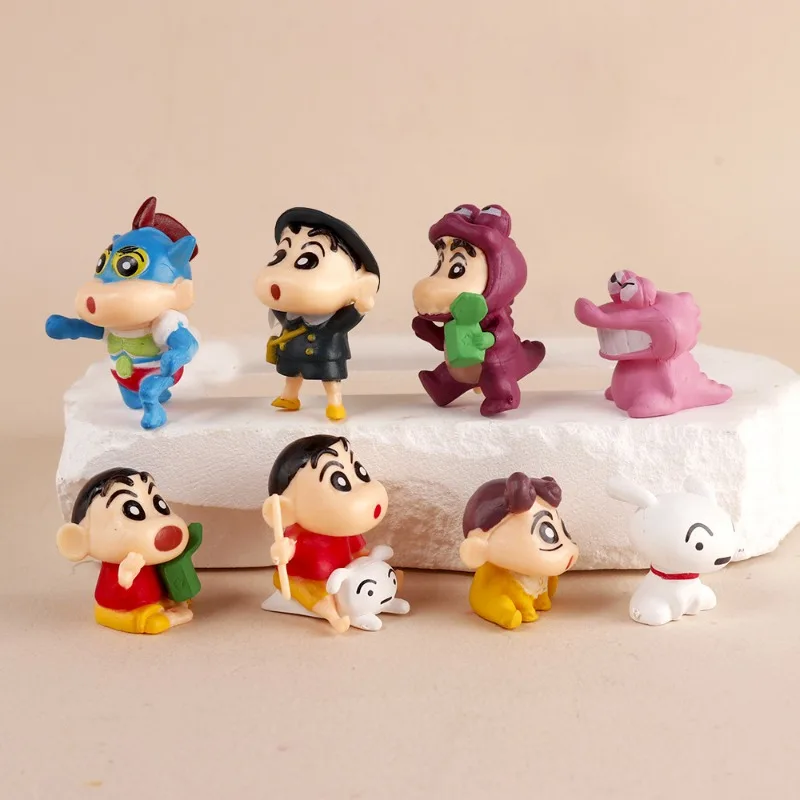 

Набор из 8 декоративных фигурок Crayon Shin-Chan в образах Супермена и монстра для украшения автомобиля и микроландшафта, подарок
