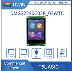 Dwin 2,8 pulgadas, resolución de 240*320 píxeles, 262K colores, pantalla táctil capacitiva inteligente TN-TFT-LCD HIM DMG32240C028_03W