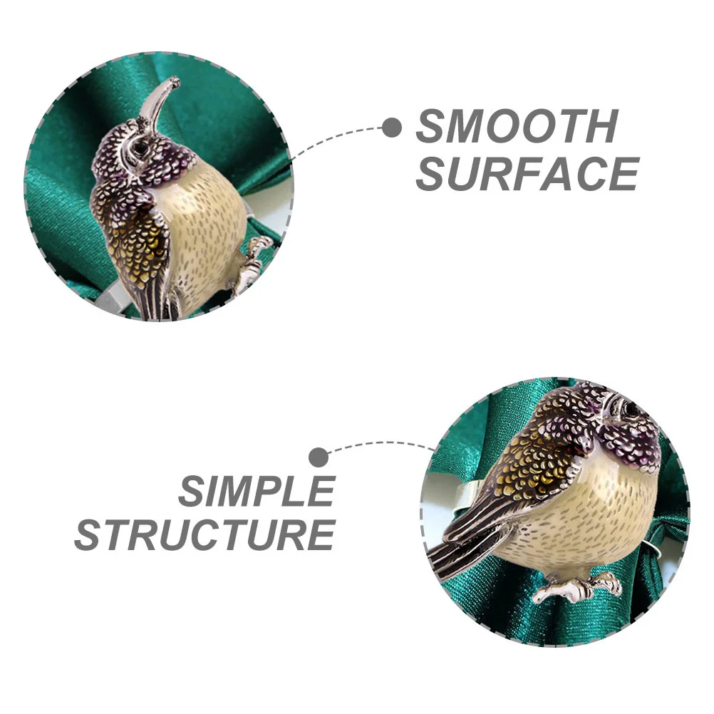 

6Pcs Bird Napkin Rings Metal Stylish Napkin Holders for Home Wedding Party Banquet Dining Decor Serviette Clasp