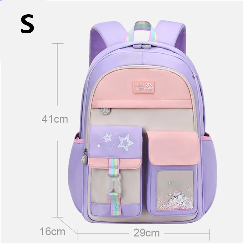 Imagem -03 - Bolsas Escolares Ortopédicas para Crianças Mochilas Primárias Satchel Princess Schoolbag Kids Knapsack Sac