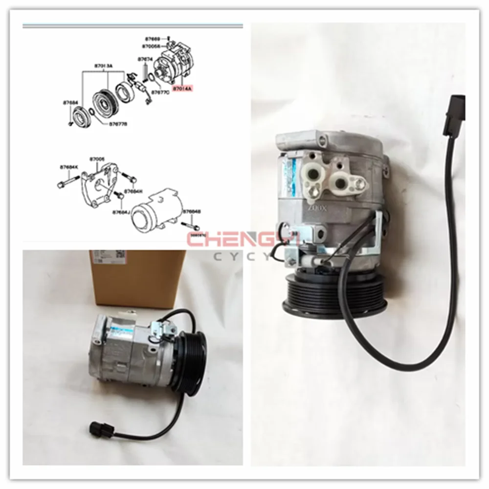 AC Compressor Air Conditioning Pump For Pajero Montero V7W V75W V77W MR500877 10S17C