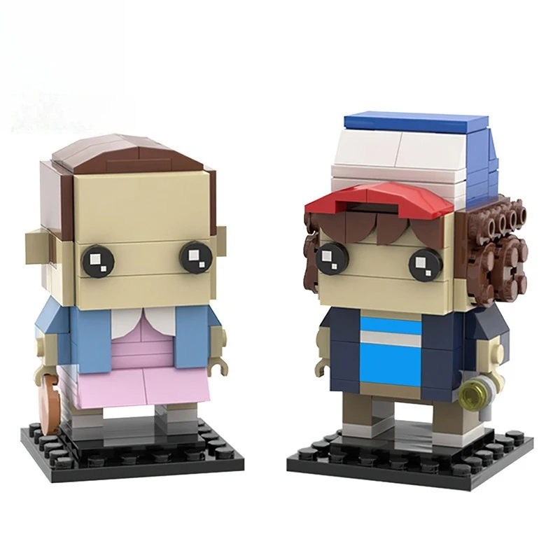 MOC Dustind & Elevend Horror Brickheadz – Ensemble de construction à collectionner pour les fans d'horreur, cadeau créatif avec valeur d'apprentissage pour les fans