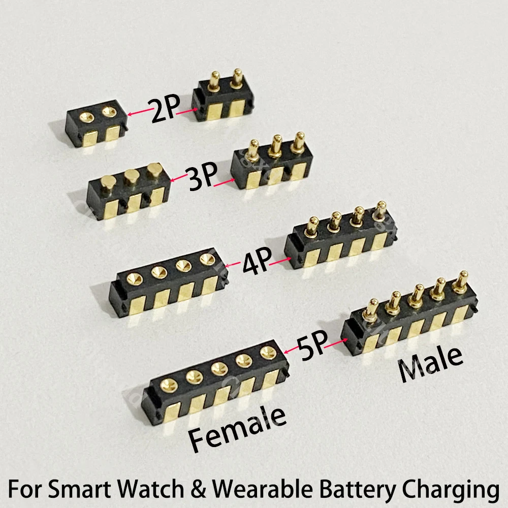 Männlicher & Weiblicher Seitlich Montierter Pogo-Pin-Steckverbinder 2P 3P 4P 5P SMD Federkontakt-Ladebuchse für Smartwatches/Elektronische Geräte – Detail 8