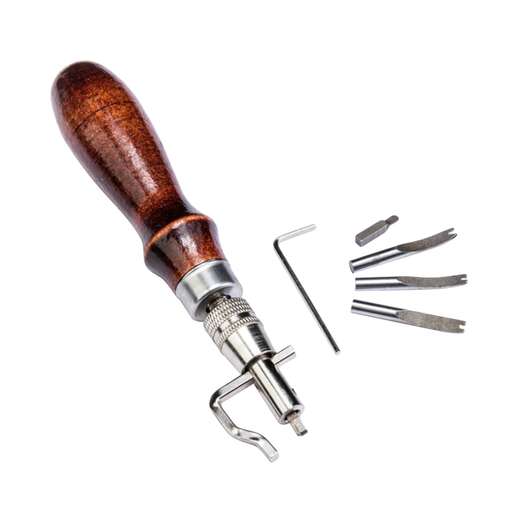 

7 Pcs Skiving Edger Craft Stitching Groover Steel Beveler