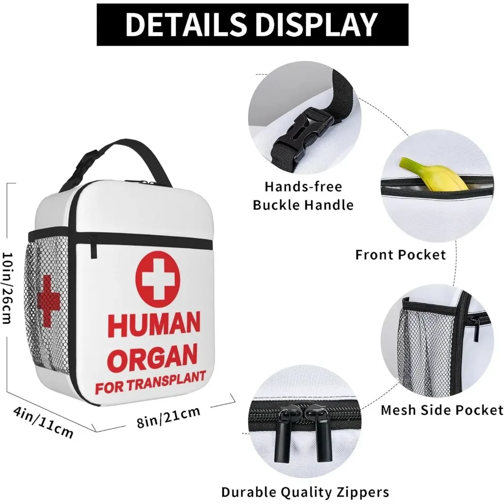 جهاز بشري مضحك لصندوق الغداء المعزول للزراعة - حقيبة غداء محمولة قابلة لإعادة الاستخدام للنساء والرجال والأطفال - هدية كيس #6