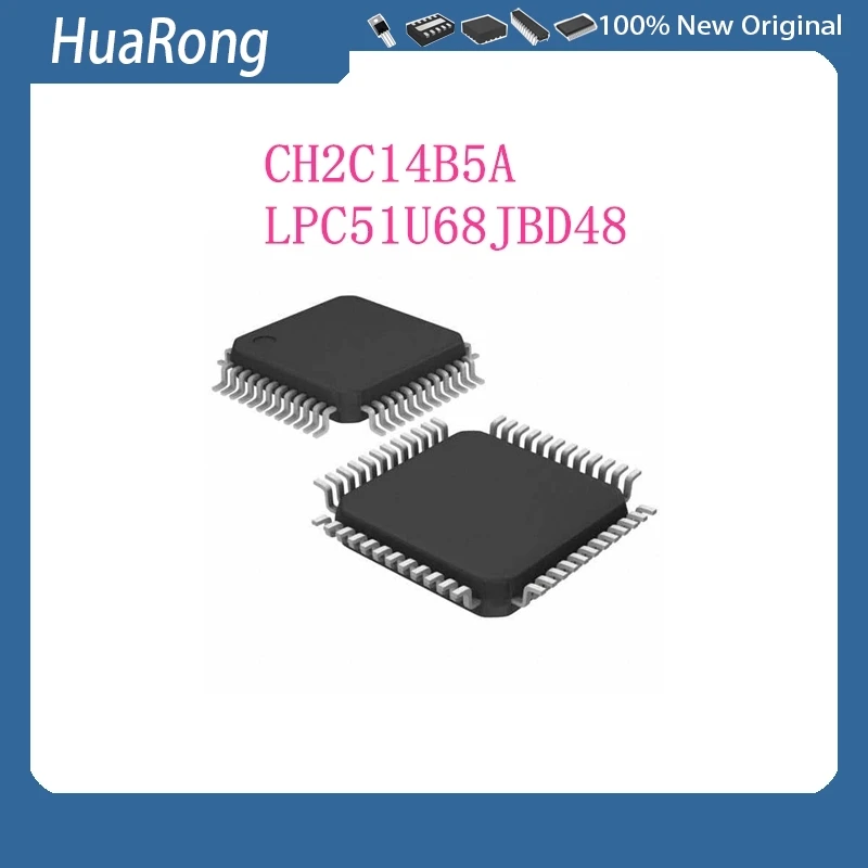 2Pcs/Lot  CH2C14B5A CHKC14B5A LPC51U68JBD48 LPC51U68 QFP48