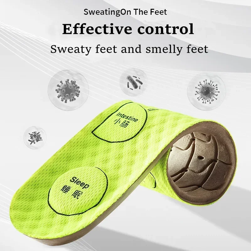 2/4/6Pcs Sport Shoes Insole for Medical Men Women Acupressure on Foot Insoles Breathable Deodorant Comfort Running Shoe Sole