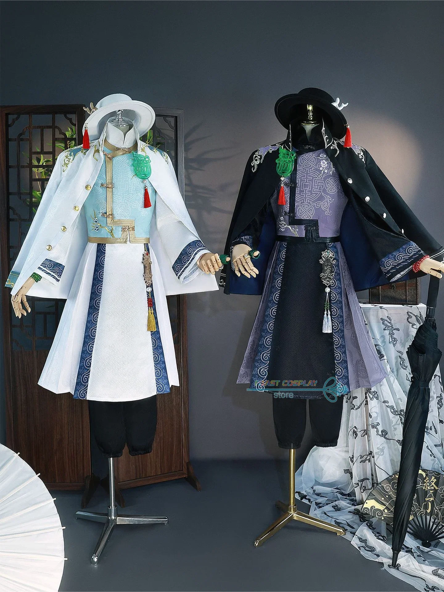 Black Guard White Guard Cosplay Costume Game Identity V The Soul of Umbrella Under The Truth Chinese Hanfu Anime Role Play Suits