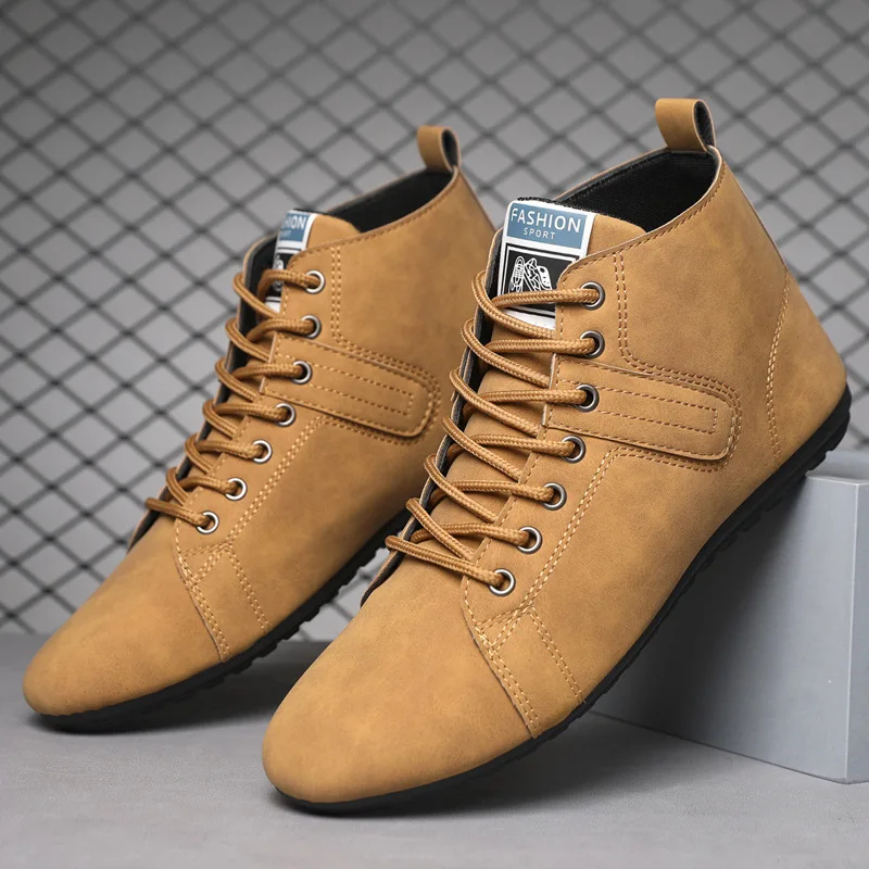Men's trendy and versatile casual shoes, outdoor running shoes, sports board shoes, mid-top trendy shoes