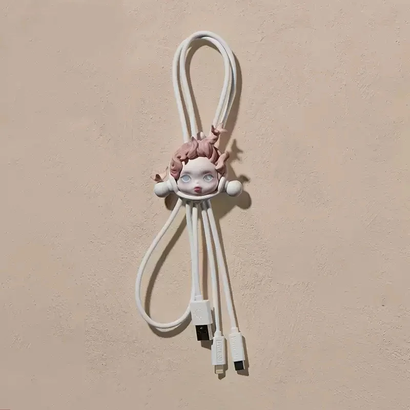 

100% Original SKULLPANDA The Paradox Series Two In One Data Cable Blind Box Anime Action Figure Guess Bag Ornament Dolls Model
