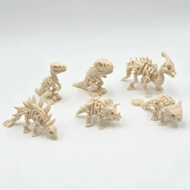 【S】3D Printing Skeleton Dinosaur Animal Full Body Joint Mobility Tyrannosaurus Rex Triceratops Home Desktop Decoration