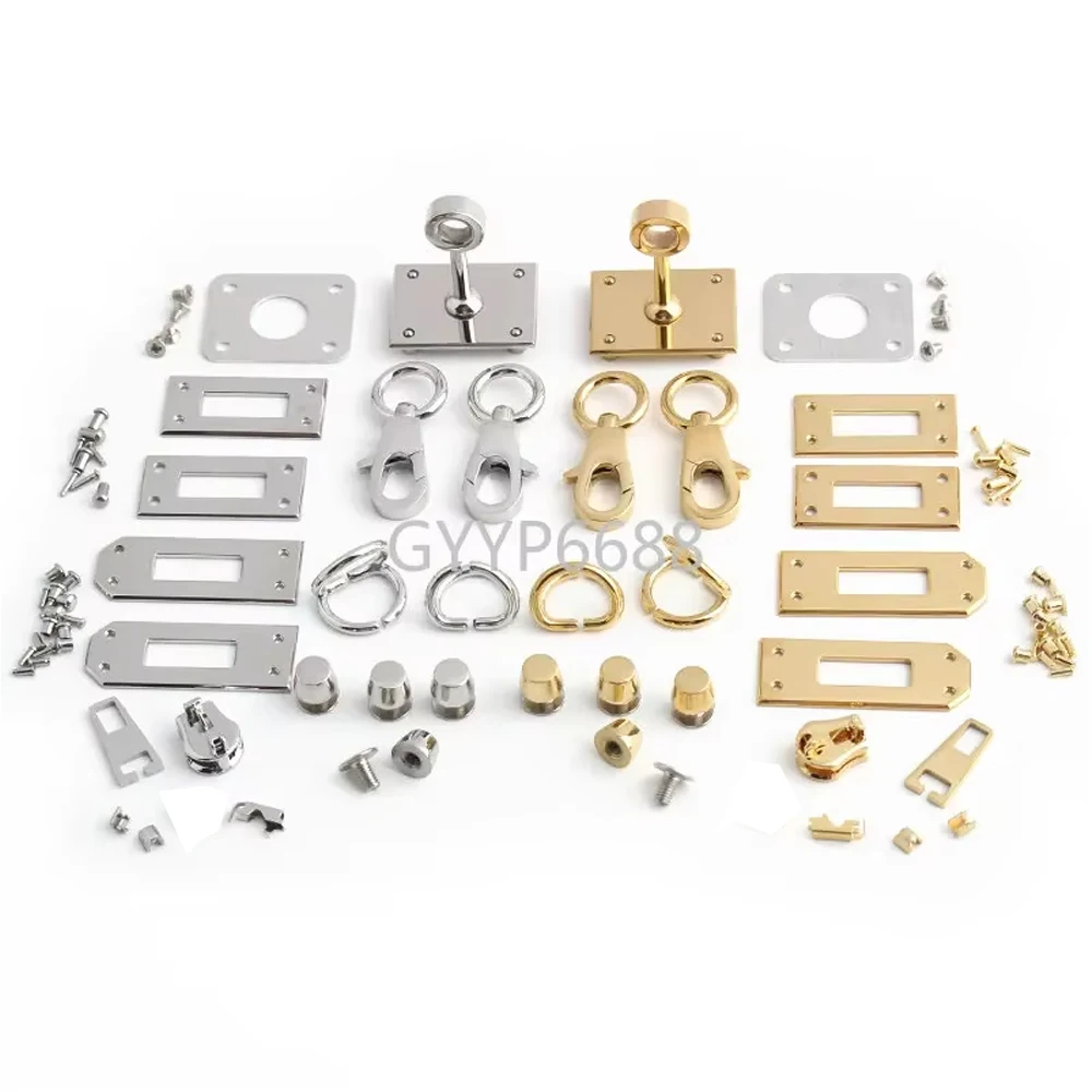 Gold,Silver Stainless Steel Metal Rectangle Hanger Clasp Locks For DIY Craft Handbags Purse Bags Buckles Hardware Accessories