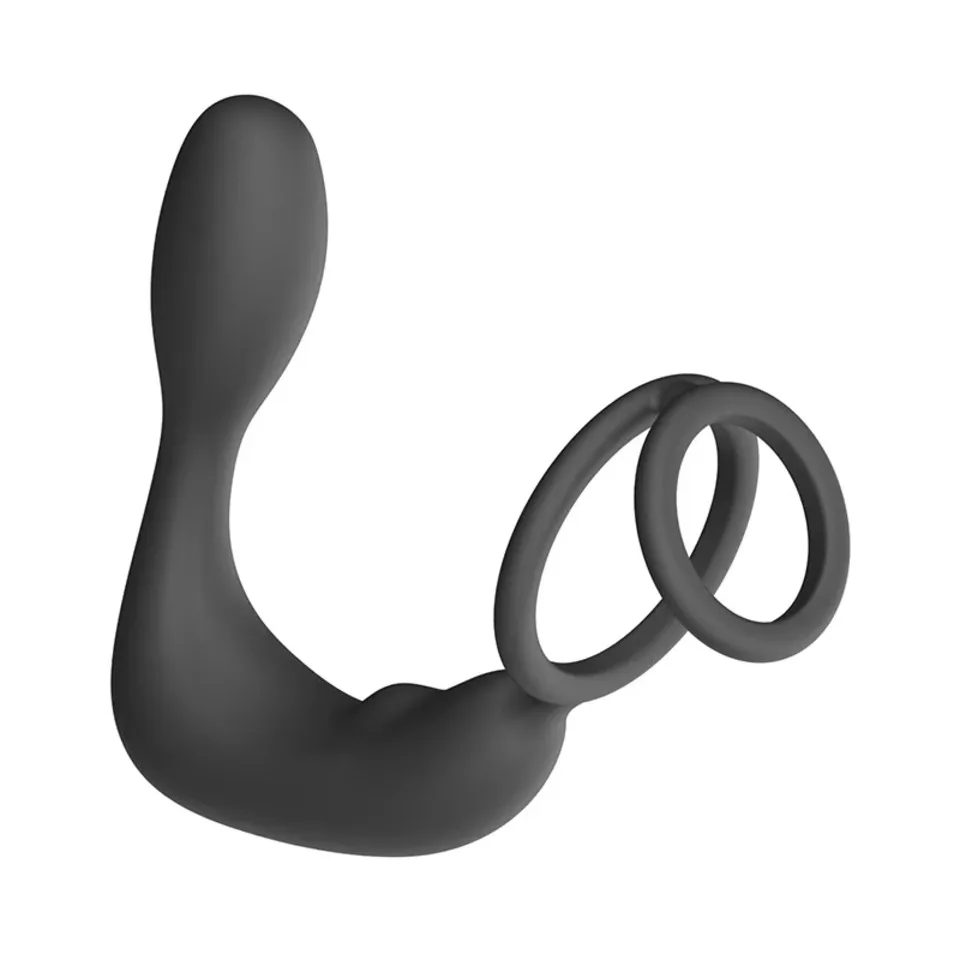 Wireless Remote Control Double Ring Lock Body-safe Silicone 12 Vibration Modes Prostate Massager Stimulator Dilator Butt Anal