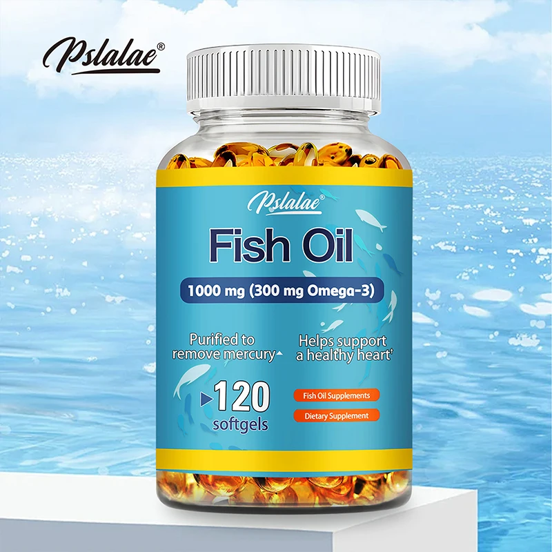 

Fish Oil Capsules - Support Brain & Cardiovascular & Skin Health, Antioxidant & Improve Memory, Nervous System Health