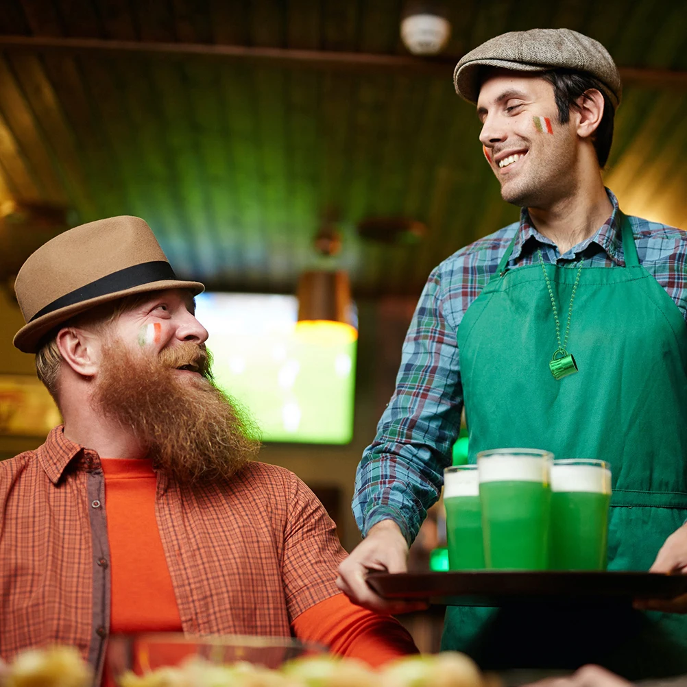 12 pçs dia de são patrício pingente colar contas corda decoração fino acabamento cor brilhante dia de são patrício frisado colar