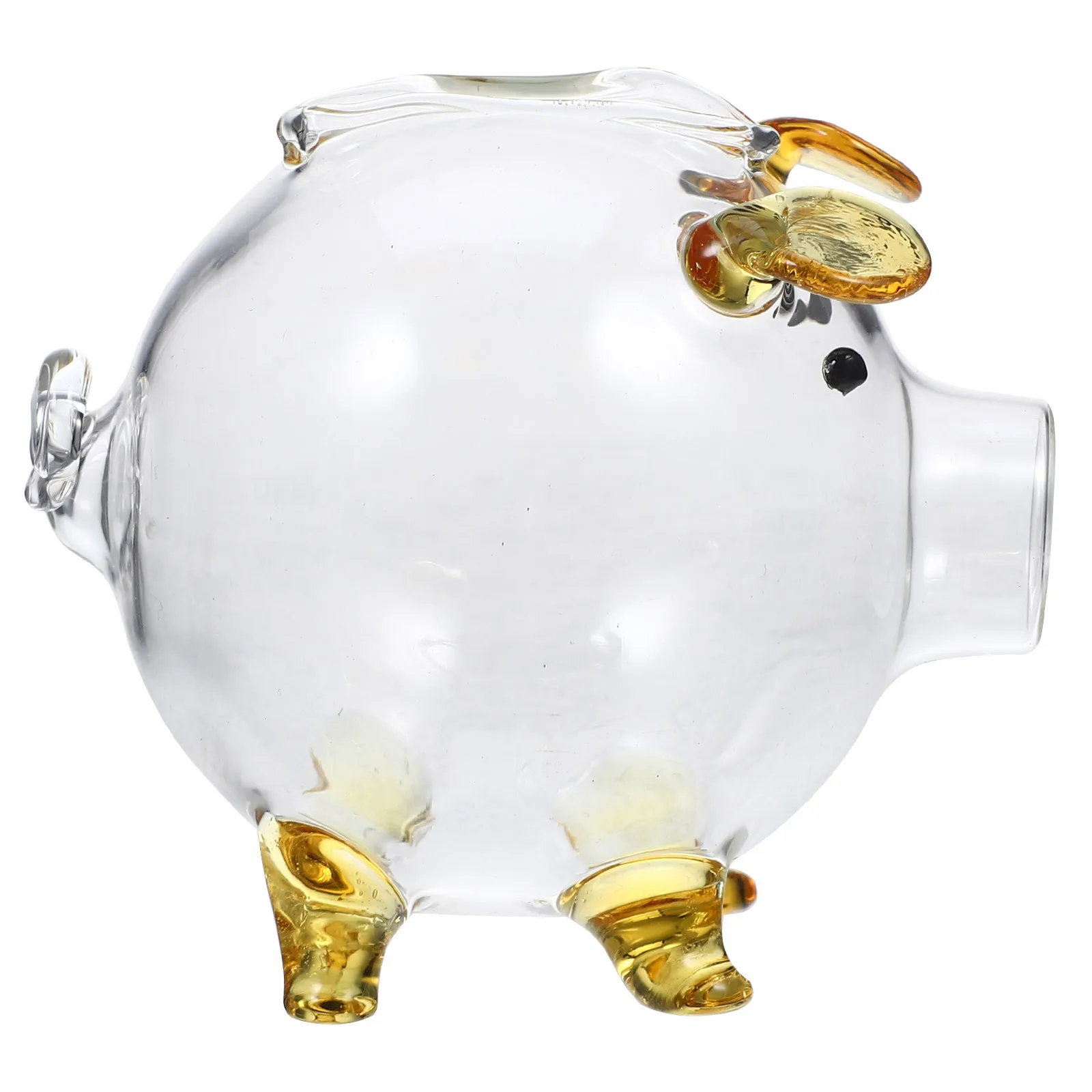 

Clear Piggy Bank High Borosilicate Glass Transparent Pig Shape Money Box Cute Desktop Coin Holder Piggy Bank Glass Money Box
