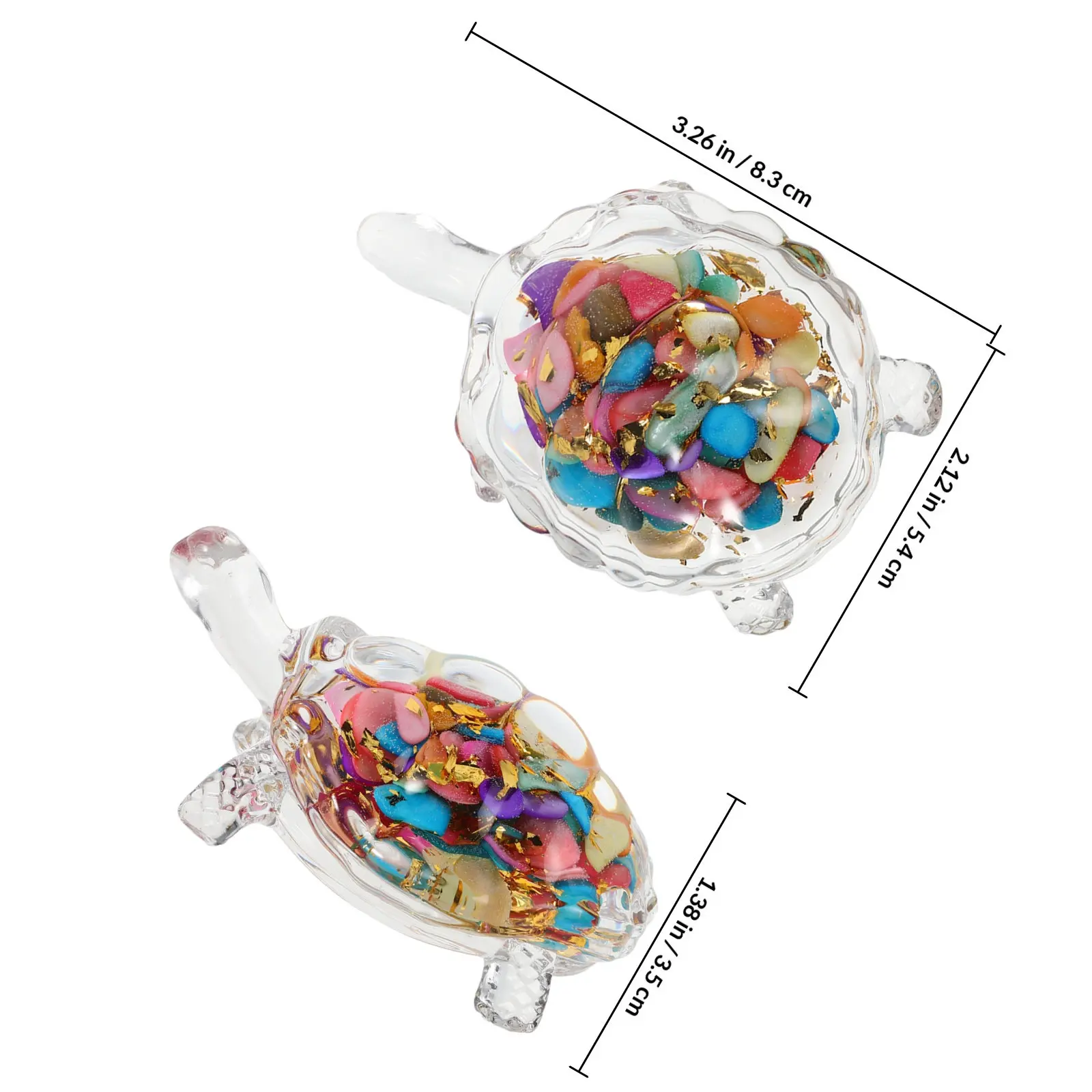 Crystal Glass Sea Turtle Sculpture Clear Ocean Animal Home Office Desk Decor Aquarium Ornament Gift