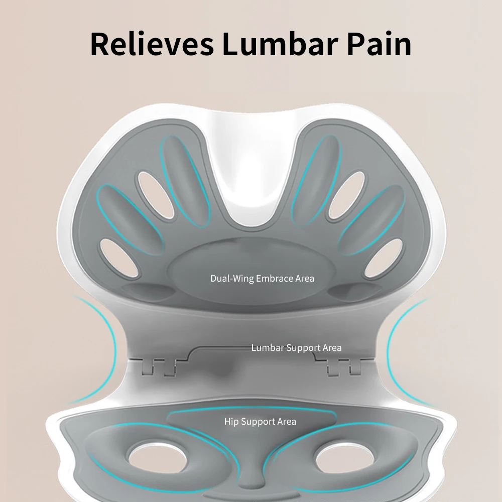 Chair Waist Back Support Cushion, Foldable Ergonomic Cushion Suitable for Office Chairs, Car Reading Chairs, Posture Correctors