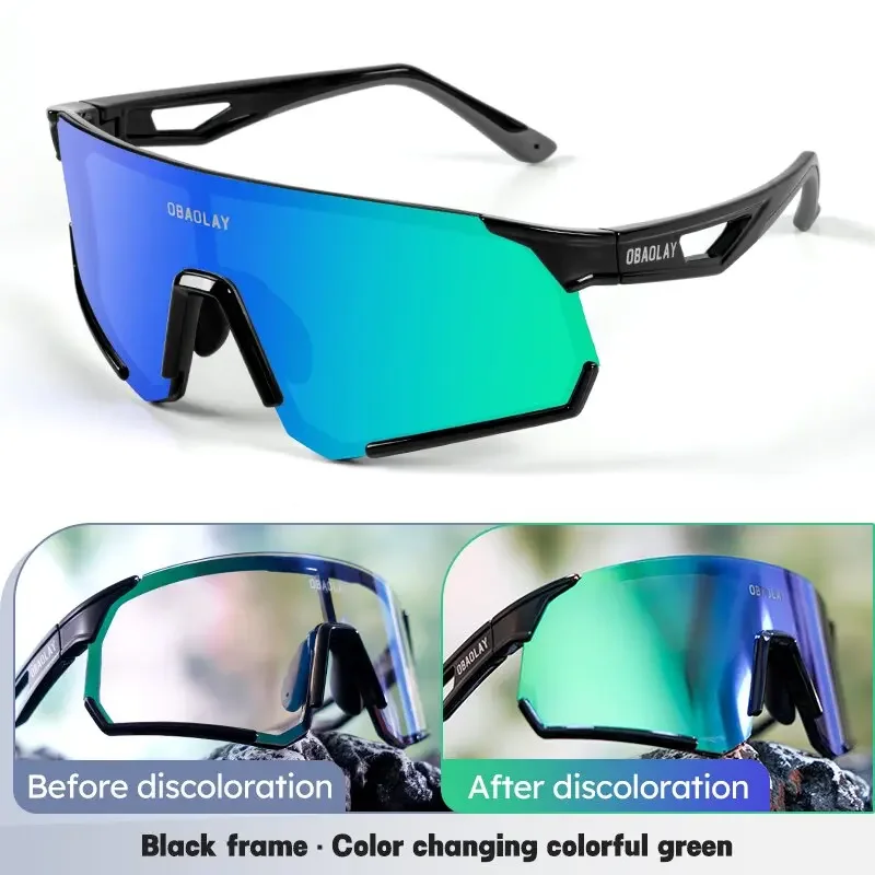 Gafas fotocromáticas para bicicleta para hombre, gafas de sol para pescar, al aire libre, correr, golf, ciclismo, gafas deportivas, UV400