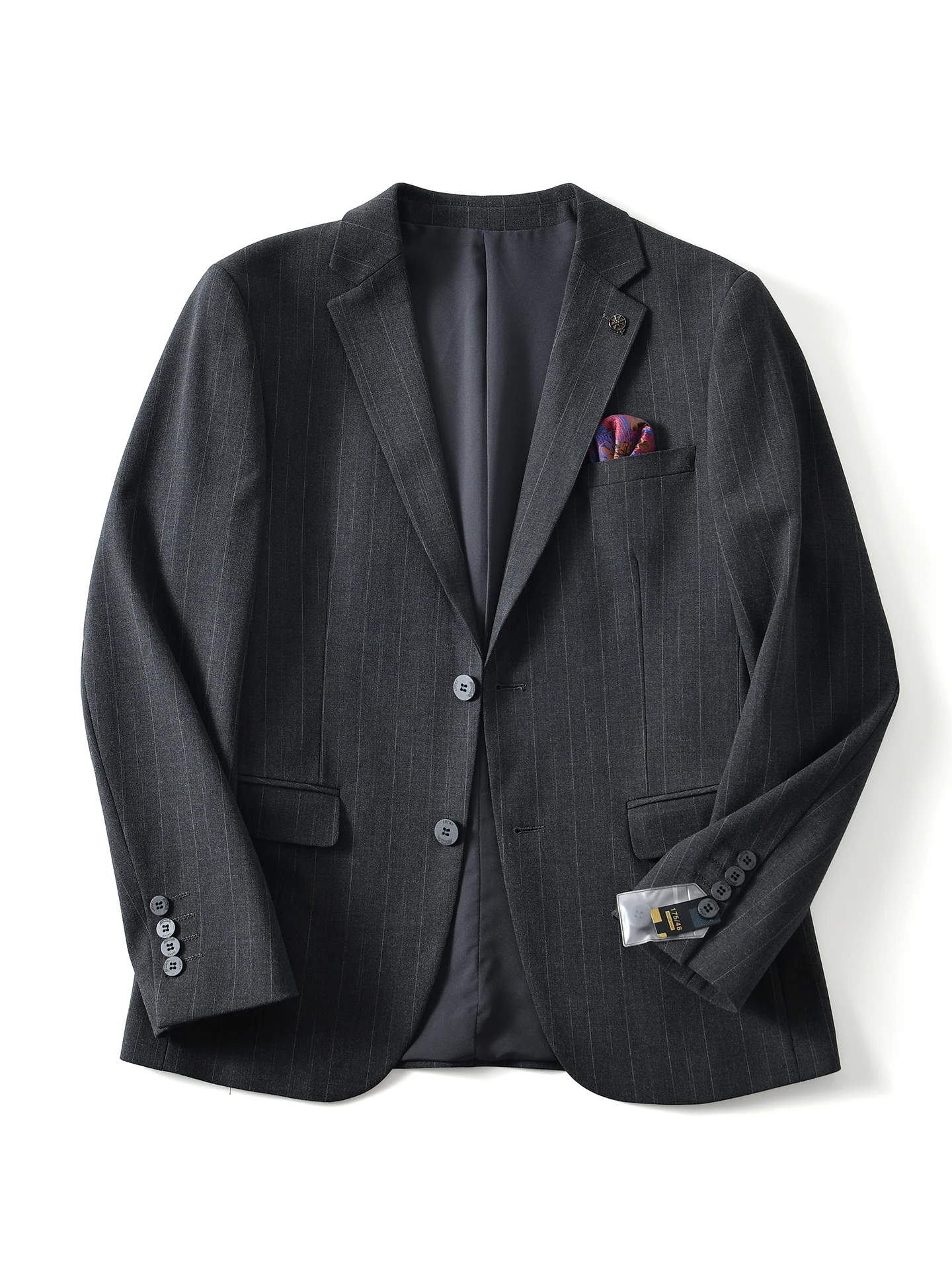  Business Casual Men's Suit Set Standard Fit Embroidered Pattern Autumn Winter Office Wear Polyester Viscose Spandex