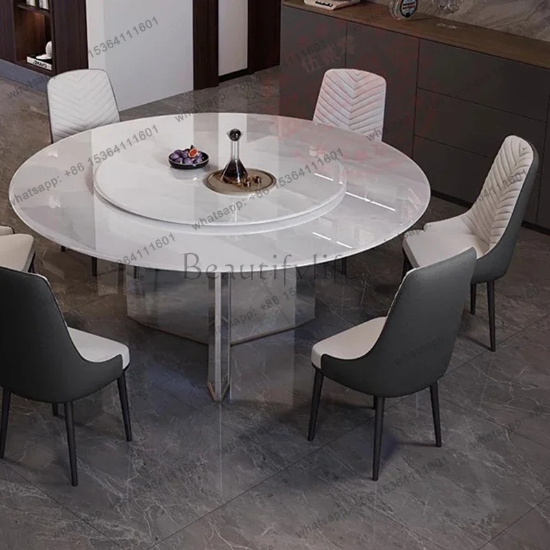LJY Rotate Clean Dining Table Cheap Balcony Living Room Luxury Nordic Modern Dining Table Designer Mesas De Jantar Trendy Furnit
