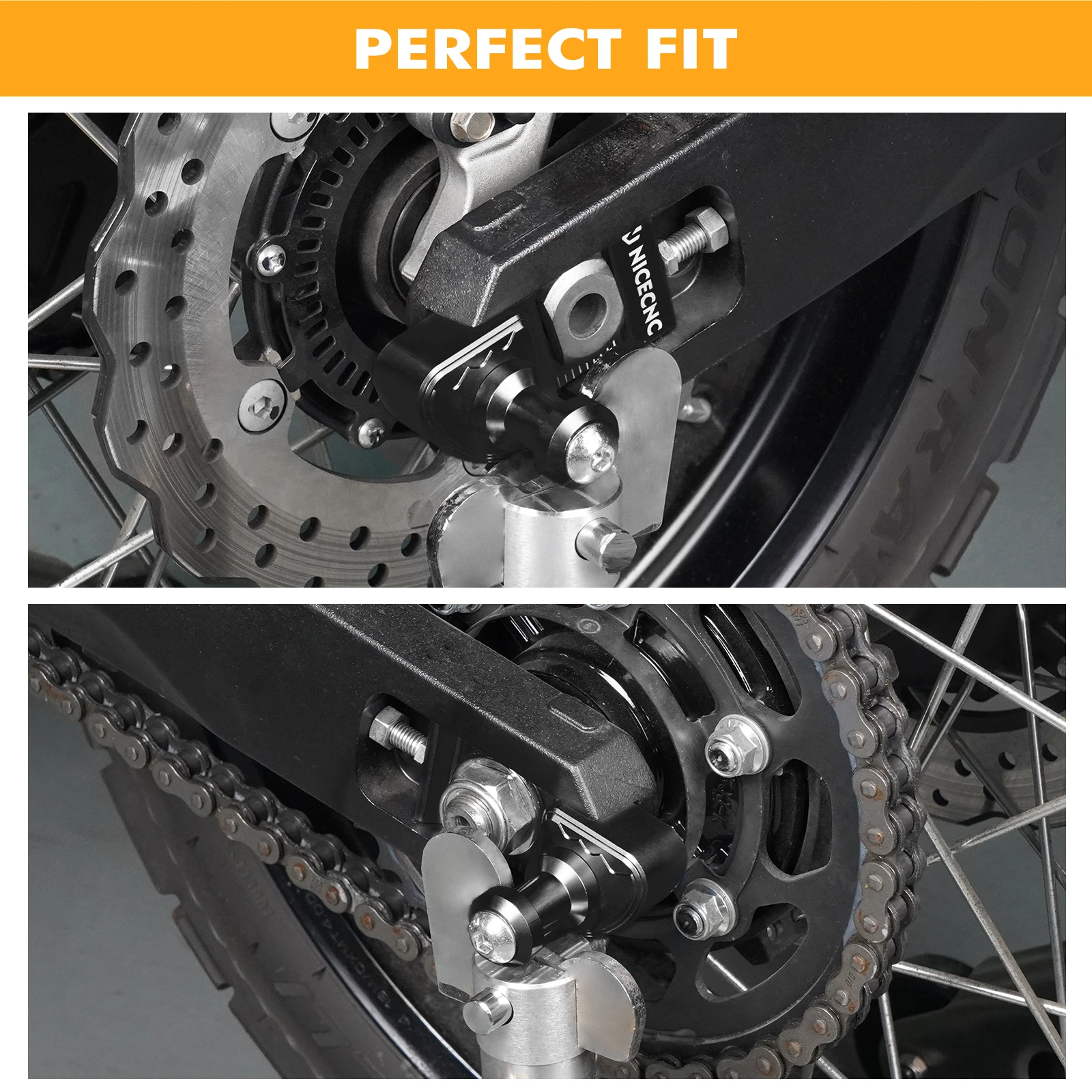 For Yamaha Tenere 700 T700 XTZ700 2019-2024 Chain Adjuster Tensioner Swingarm Spools Slider T700 Rally Edition XSR900 Tracer 900