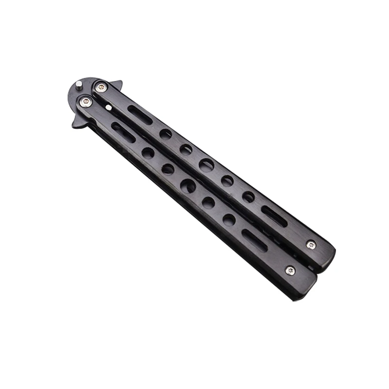 Butterfly Knife Stainless Steel Reliable High-quality Versatile Safe Dull Game Knife Foldable Butterfly Knife Training Tool Hot