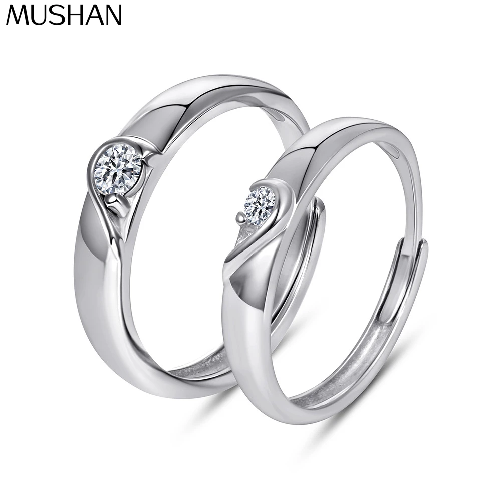 

MuShan Brand Jewelry 925 Sterling Silver Ring Zircon 7A Grade Radiant Engagement Women 18K Real Gold Plated Fine Jewelry Rings