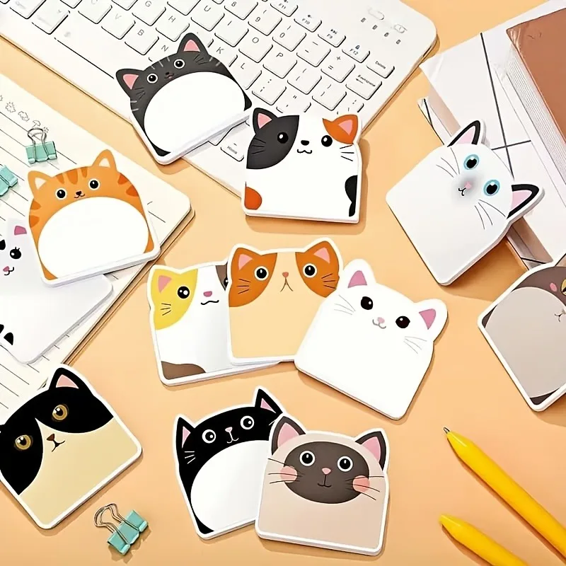 30/360 Adorable Sticky Notes Featuring 4 Assorted Designs, Perfect for Creative Journaling And Various Note-Taking Situations