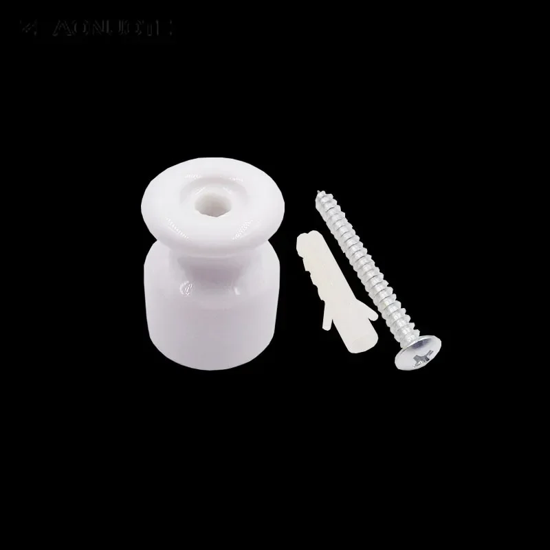 50pcs High Frequency Ceramic Insulator Wall Terminal Insulator Electrical Wire Connector