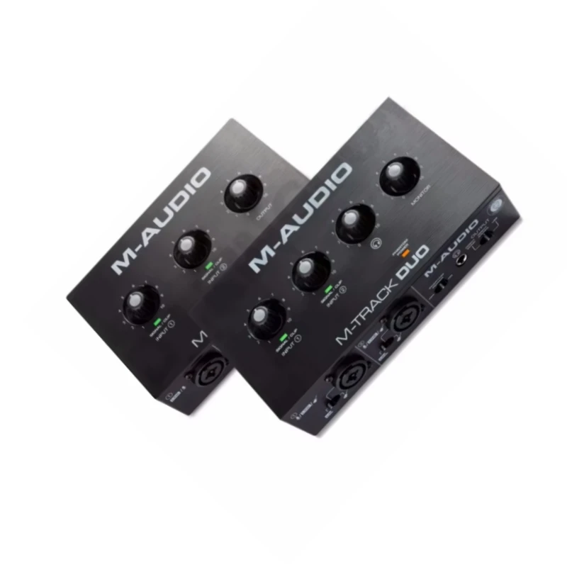 M-AUDIO 2 en 2 salidas interfaz de audio grabación tarjeta de sonido M-Track DUO/SOLO arreglador de grabación mezcla