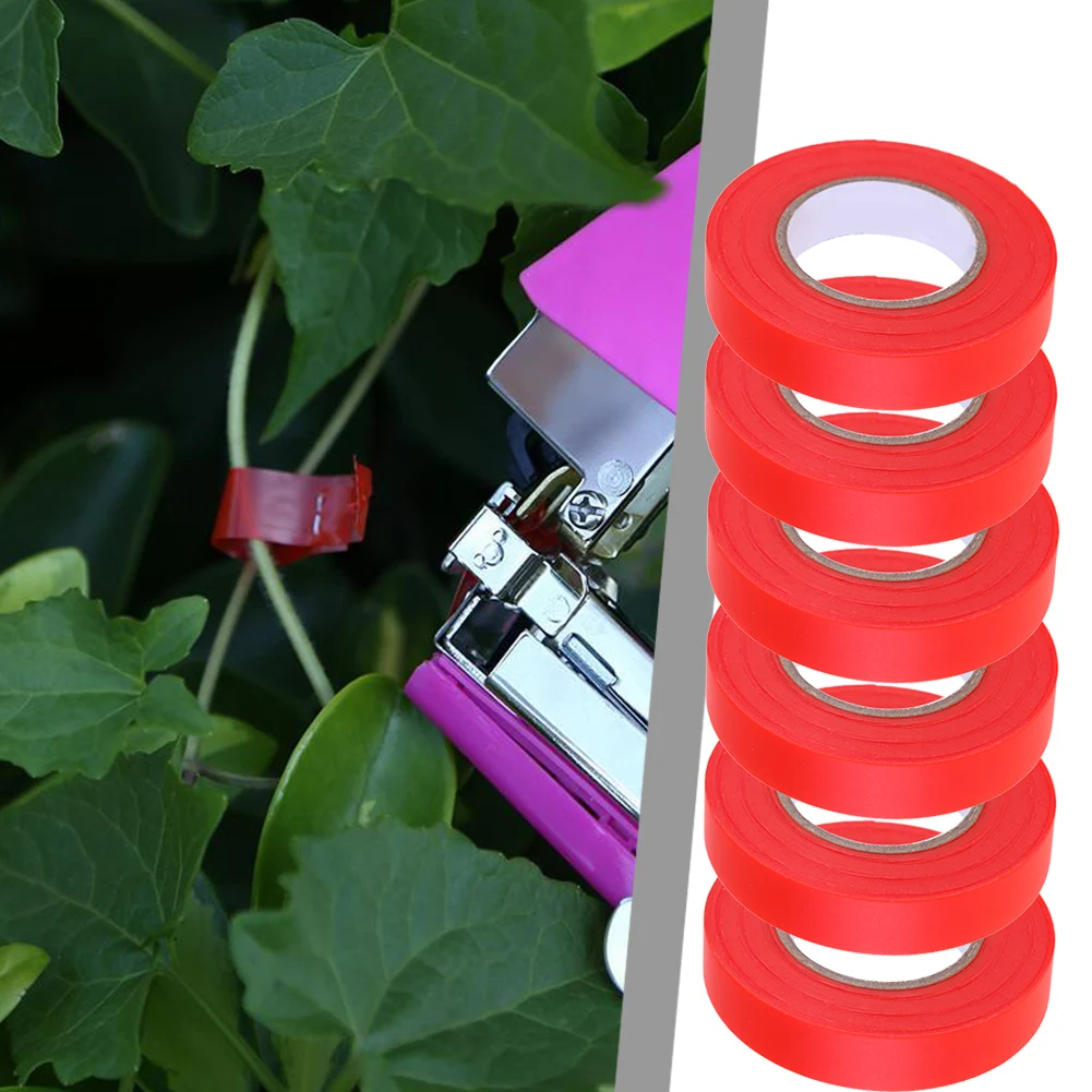 12/20pcs Plant Tying Tape with 1 Box Staple Tying Binding Tie Tape Plant Tying Machine Tape Tool for Garden Plant Vine Tie
