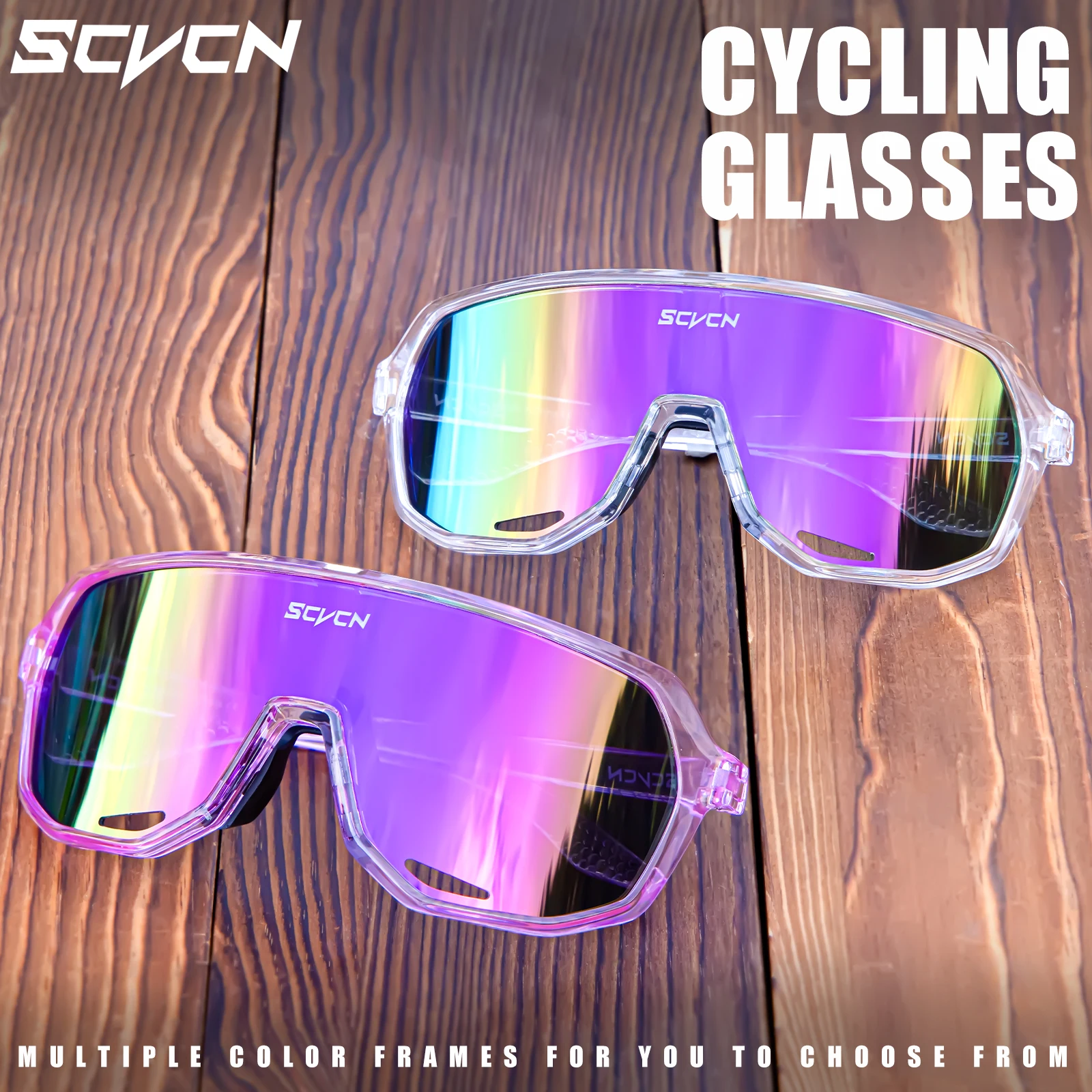 SCVCN New Hot Outdoor Cycling Glasses Bike Sunglasses Men UV400 Eyewear Sports MTB Goggles Bicycle Women Riding Hiking Eyewear