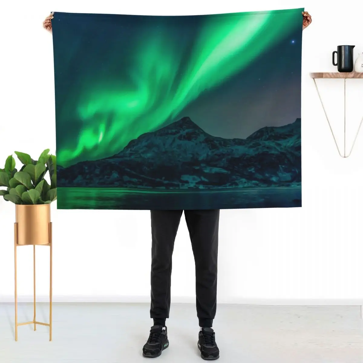 Aurora Borealis (Northern Lights) Throw Blanket Fade Resistant Durable Throw Blanket
