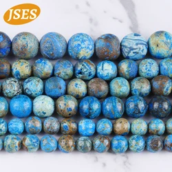 Cuentas de crisocola azul de piedra Natural A ++, cuentas espaciadoras sueltas redondas, fabricación de joyería, accesorios para pulseras DIY, dijes de 4/6/8/10mm