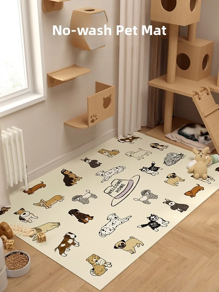 

Waterproof Anti Slip PVC Pet Mat for s And Dogs Feeding Area Carpet Cage Fence Pad Easy to Clean Home Decorative Floor Mat