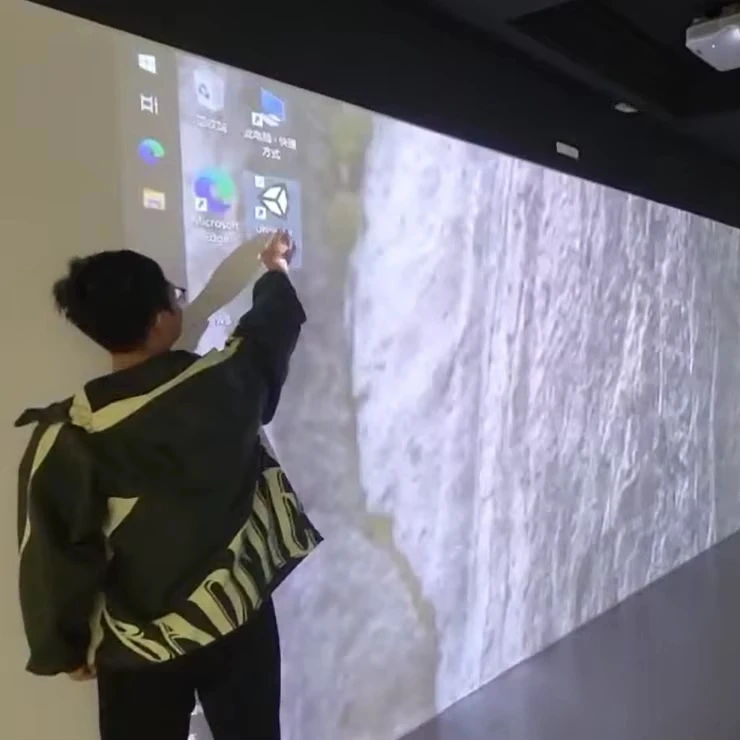 2026 New Upgrade Auto Calibration Windows Portable Interactive Whiteboard Smart Board For Teaching Classroom Projection Screen
